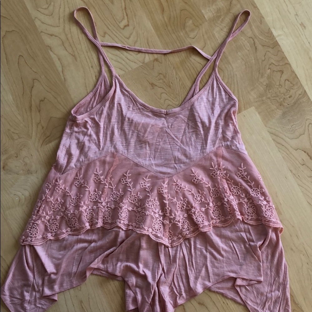 Pink Spaghetti Strap Blouse